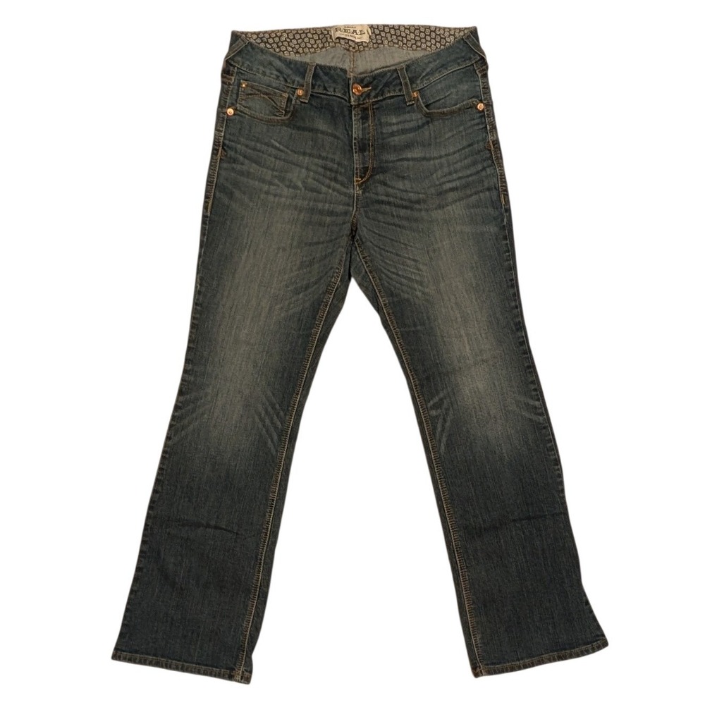 Ariat Real Denim Womens 34R Dark Wash Mid Rise Bootcut Western Jeans